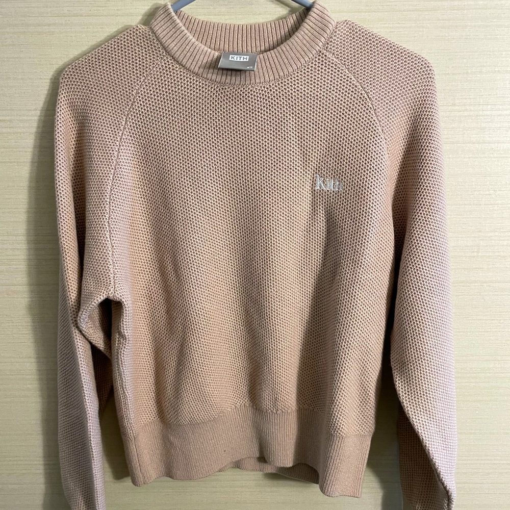 KITH Women’s Beige Waffle Sweater Wool